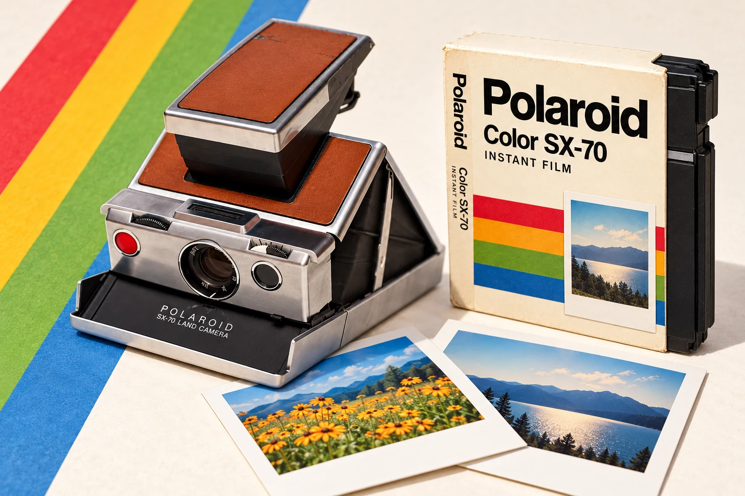 Editorial illustration — Polaroid: how a photograph learned to appear immediately